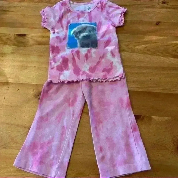 Tie dye set with puppy patch girls 18 months - Picture 1 of 7